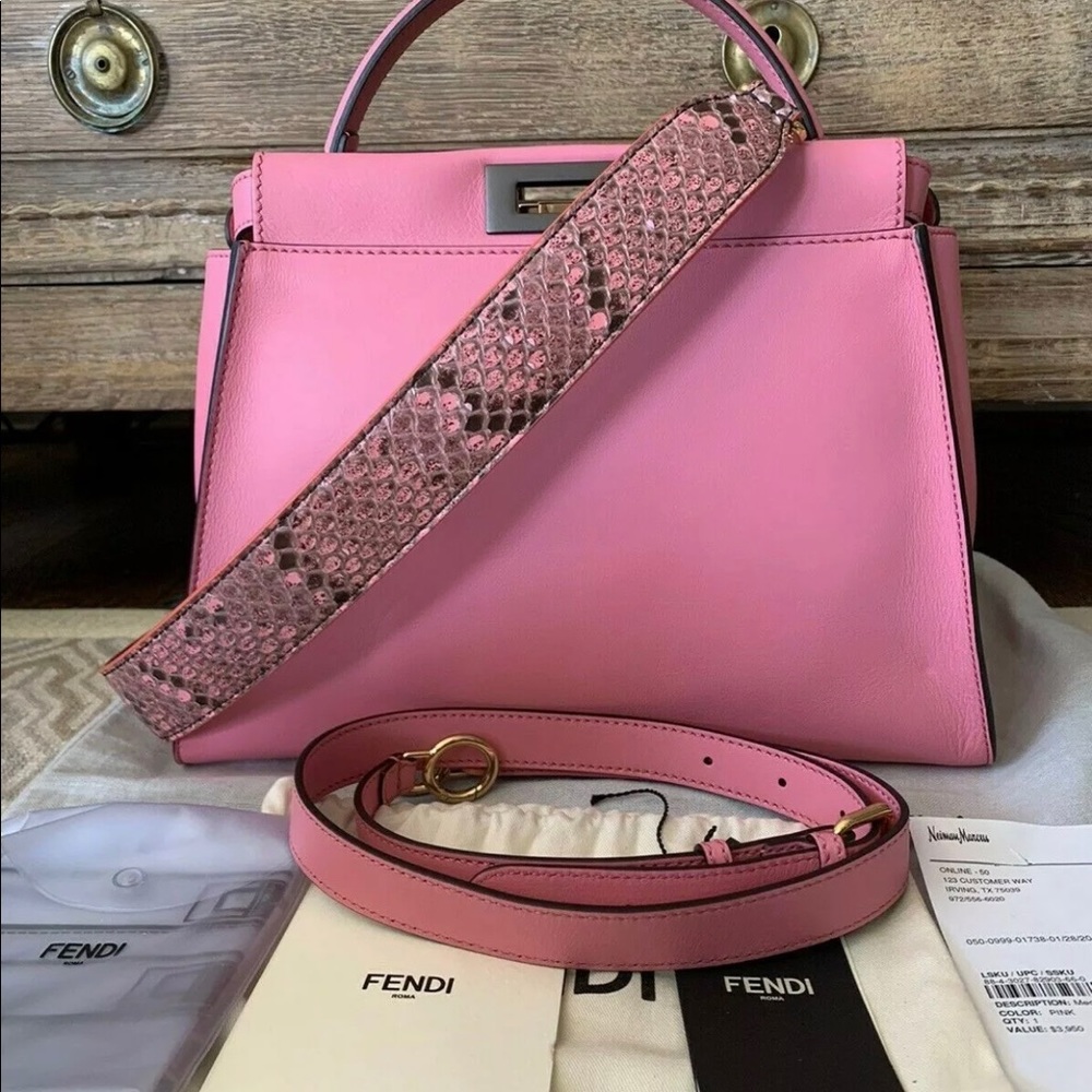 AUTHENTIC PINK FENDI PEEKABOO bag
